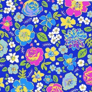 Poetic - Blue Fabric - Playmaker by Victoria Findlay Wolfe for RJR Fabrics